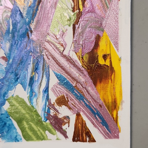 Original acrylic on canvas abstract painting 8x10 - Picture 4 of 5